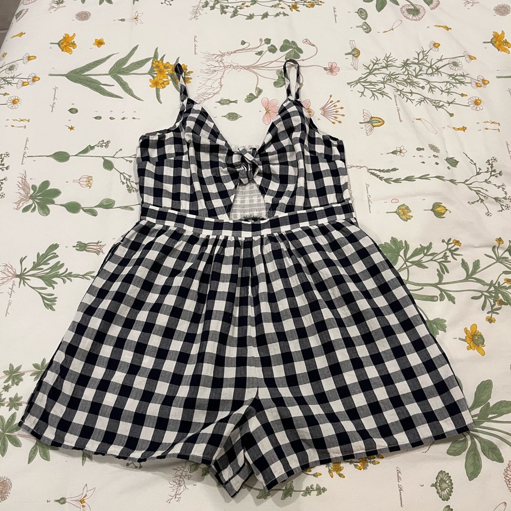 American Eagle Gingham Romper